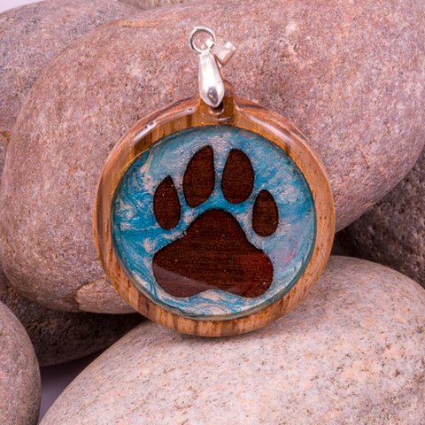 Dog Paw Print Pendant (#1202)