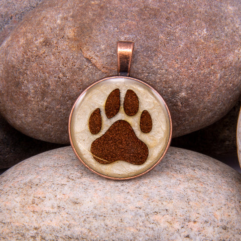 Dog Paw Print Pendant (#1171)